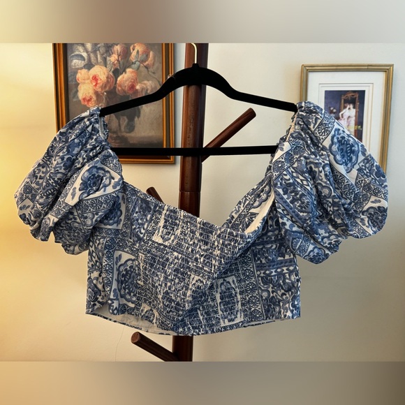 Poplin Off-The-Shoulder Set Top - Picture 3 of 4